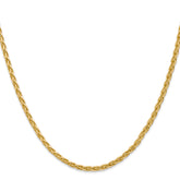 14k 30 inch 3mm Parisian Wheat with Lobster Clasp Chain